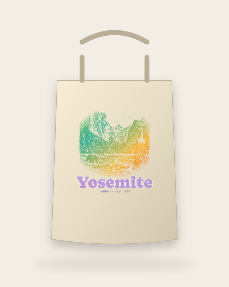 Yosemite Tunnel View Canvas Tote