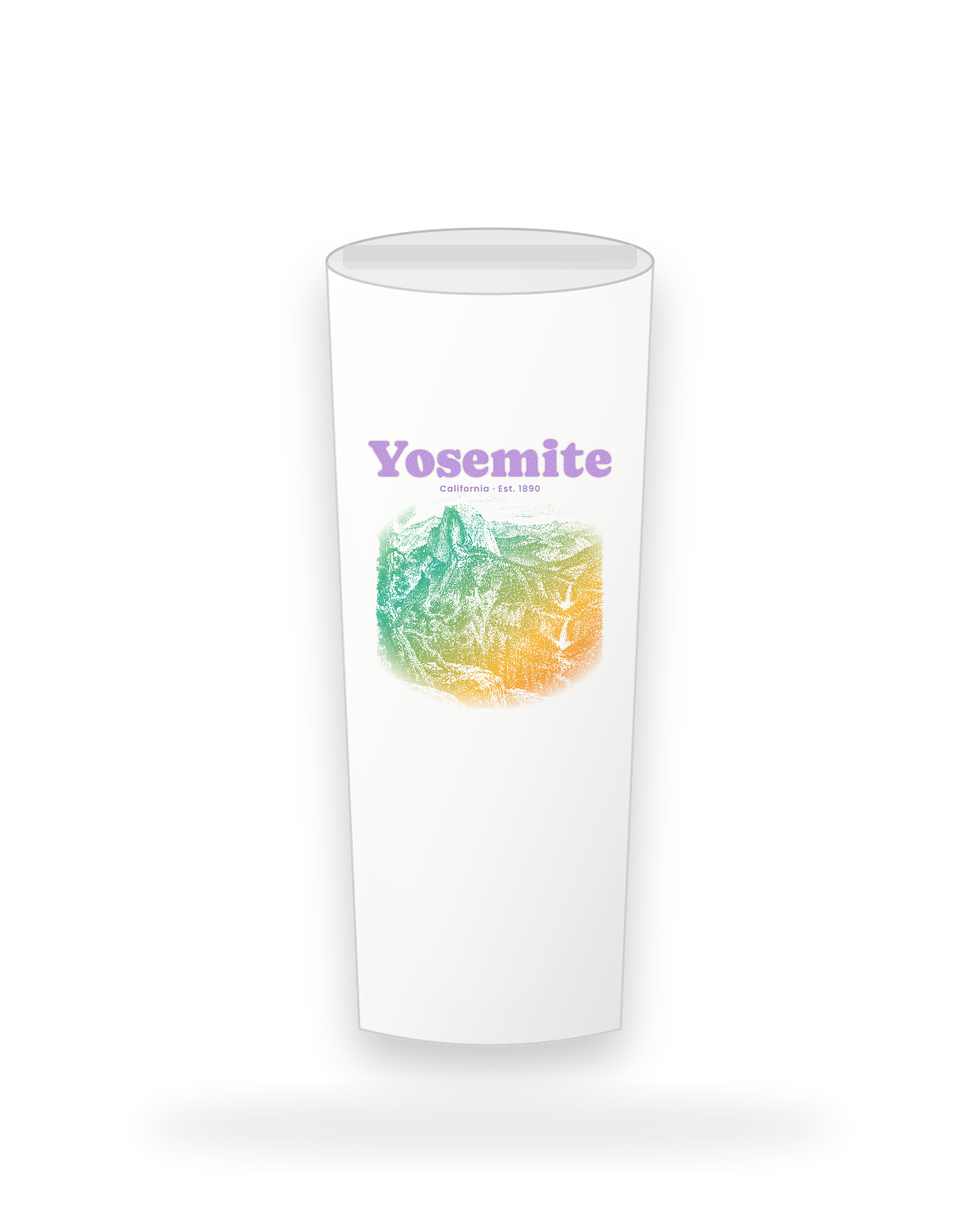 Yosemite Half Dome Insulated Tumbler 20oz in White