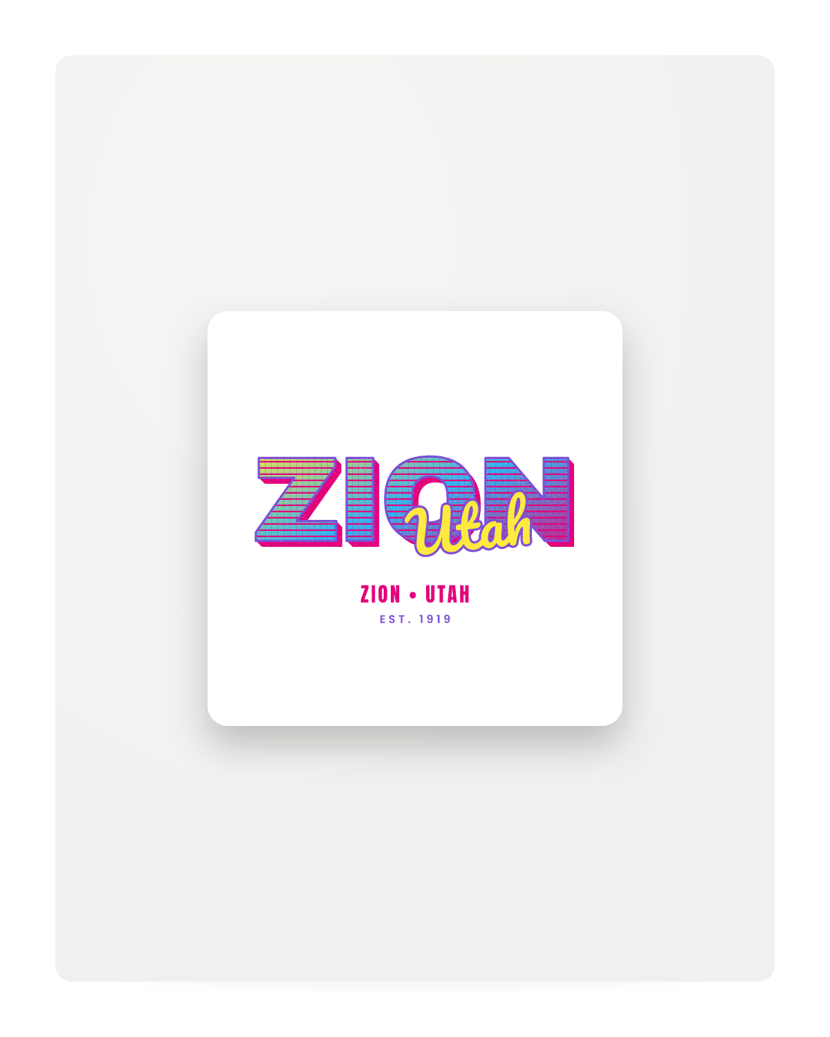 Zion Music TV Fridge Magnet in White