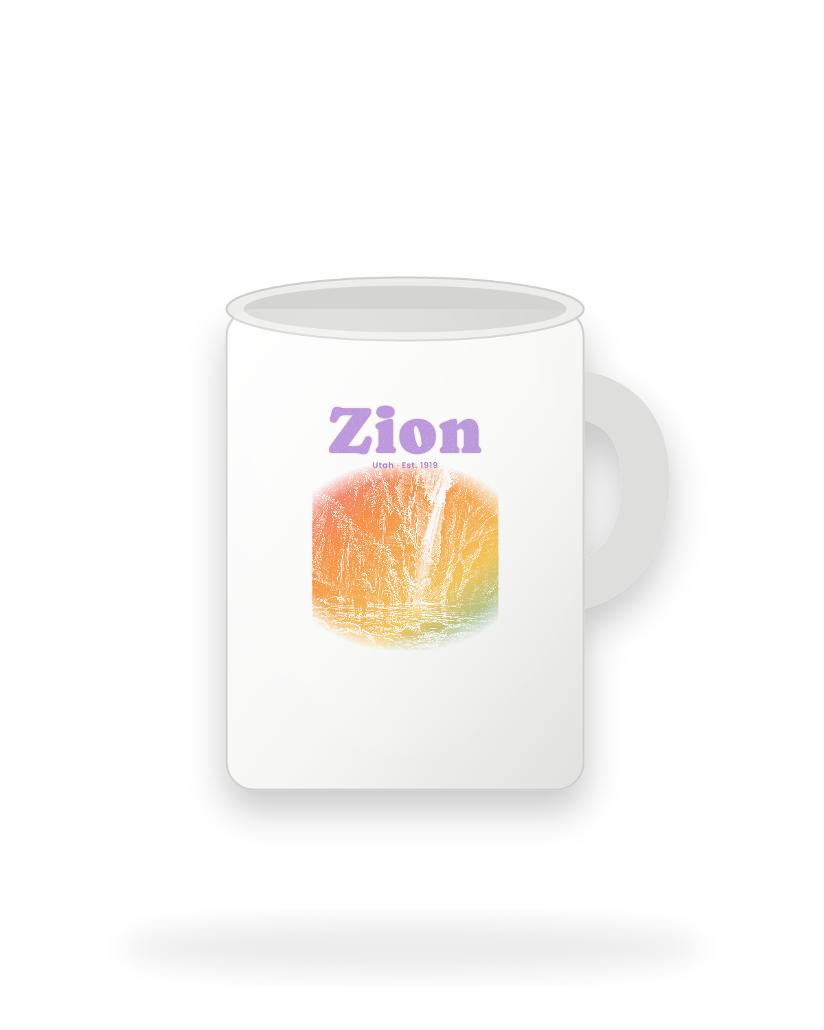 Zion The Narrows Ceramic Mug 15oz in White