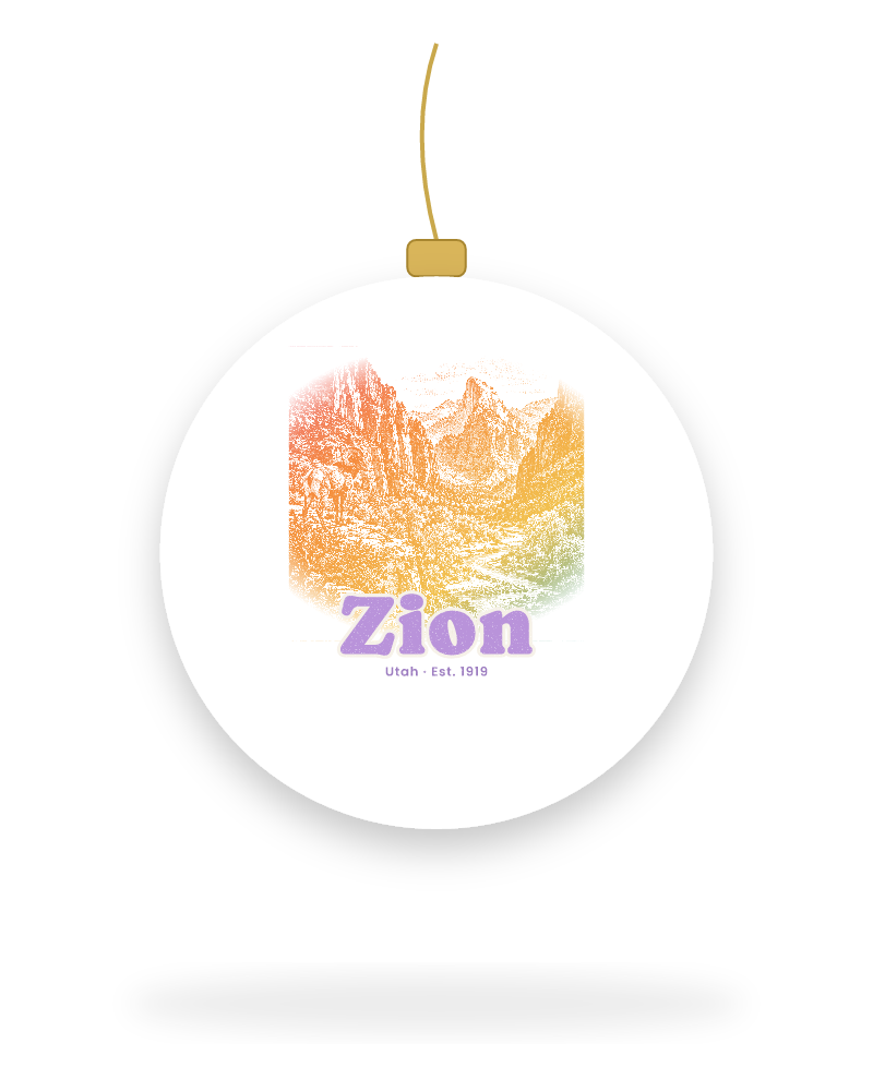 Zion Zion Canyon Ceramic Ornament