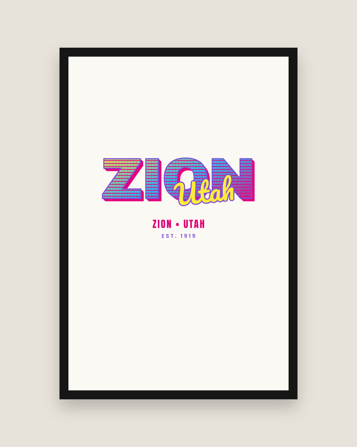 Zion Music TV Matte Poster in White
