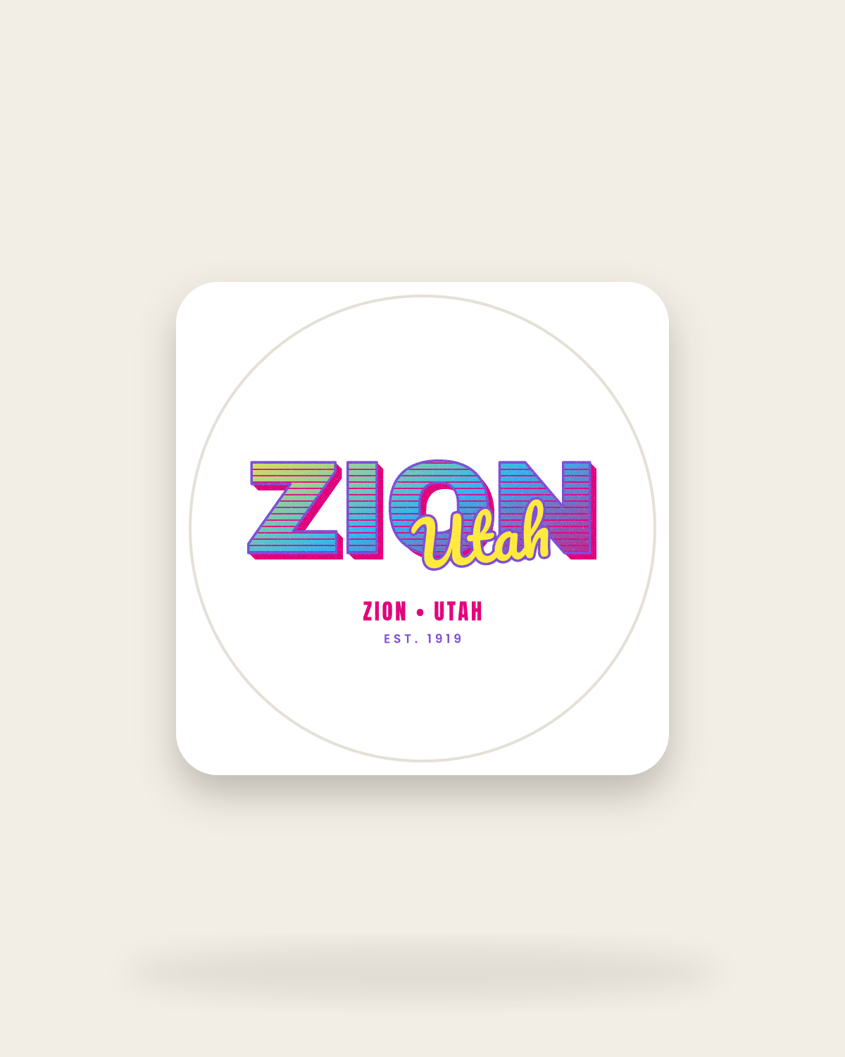 Zion Music TV Kiss-Cut Sticker in White