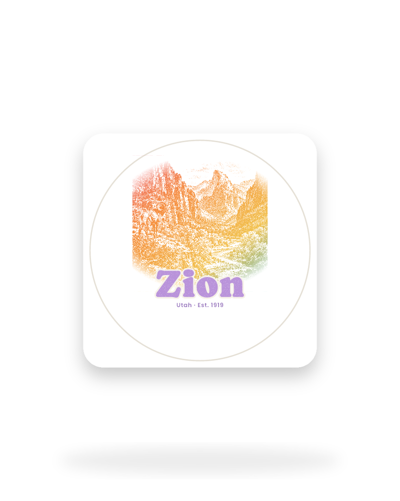 Zion Zion Canyon Kiss-Cut Sticker