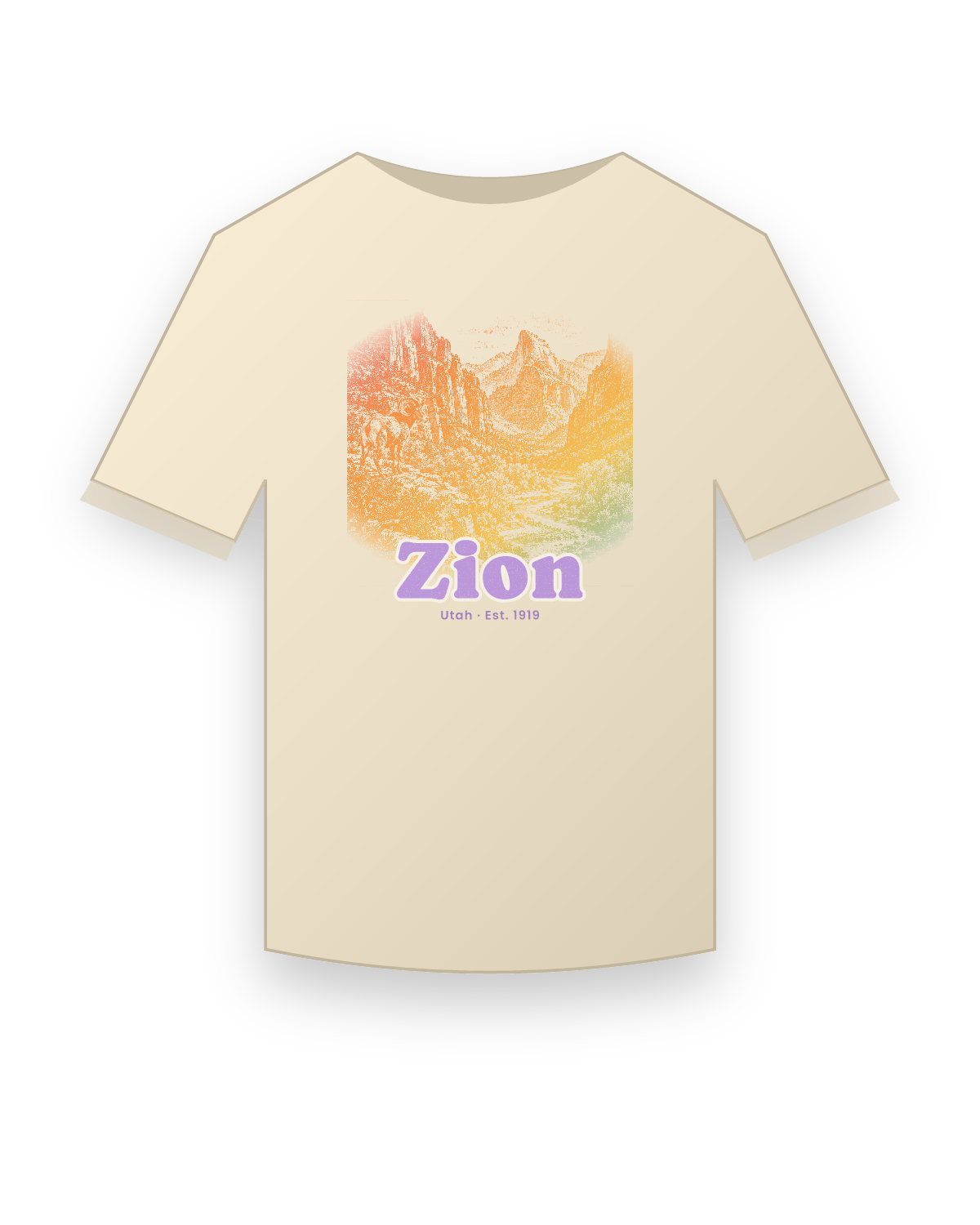 Zion Zion Canyon Classic Tee in Natural