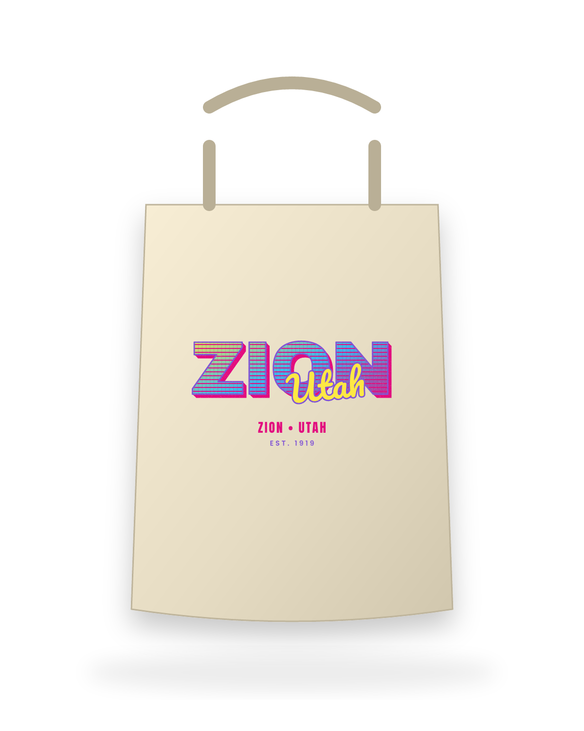 Zion Music TV Canvas Tote in Beige