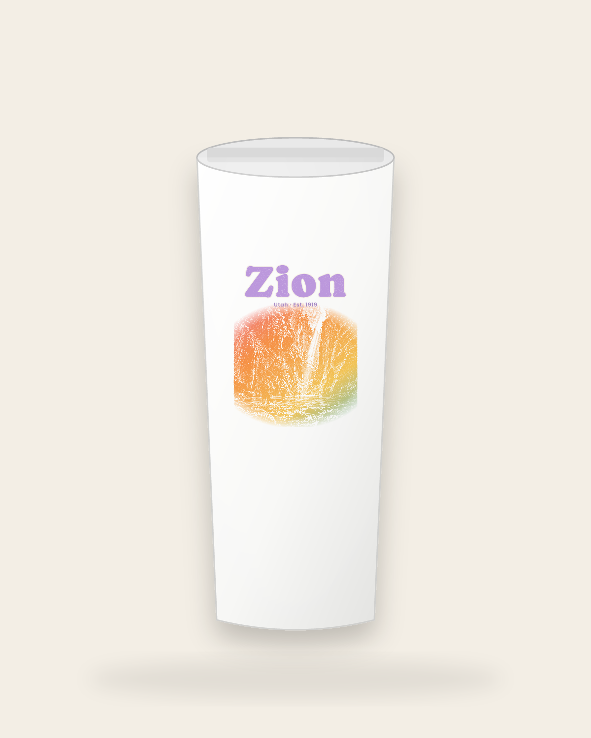 Zion The Narrows Insulated Tumbler 20oz in White
