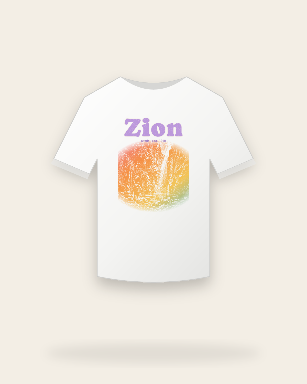 Zion The Narrows Youth Tee in White