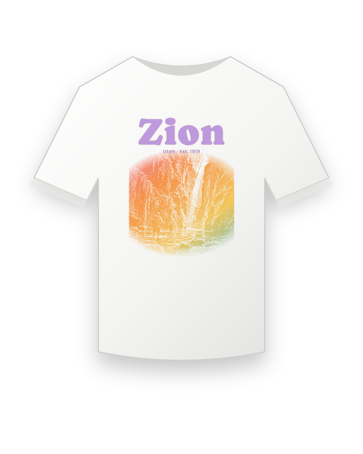 Zion The Narrows Youth Tee in White
