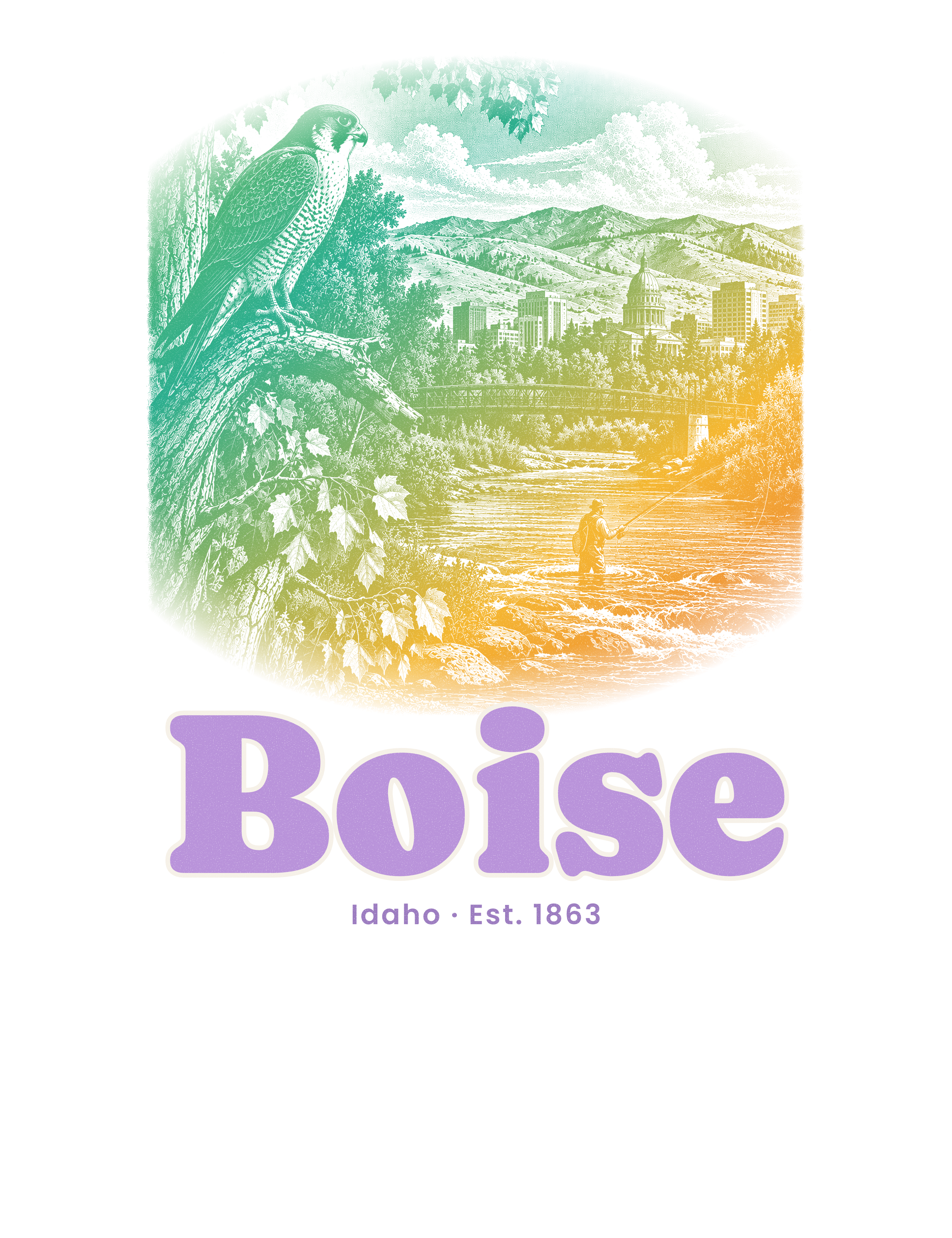 Boise River Falcon artwork