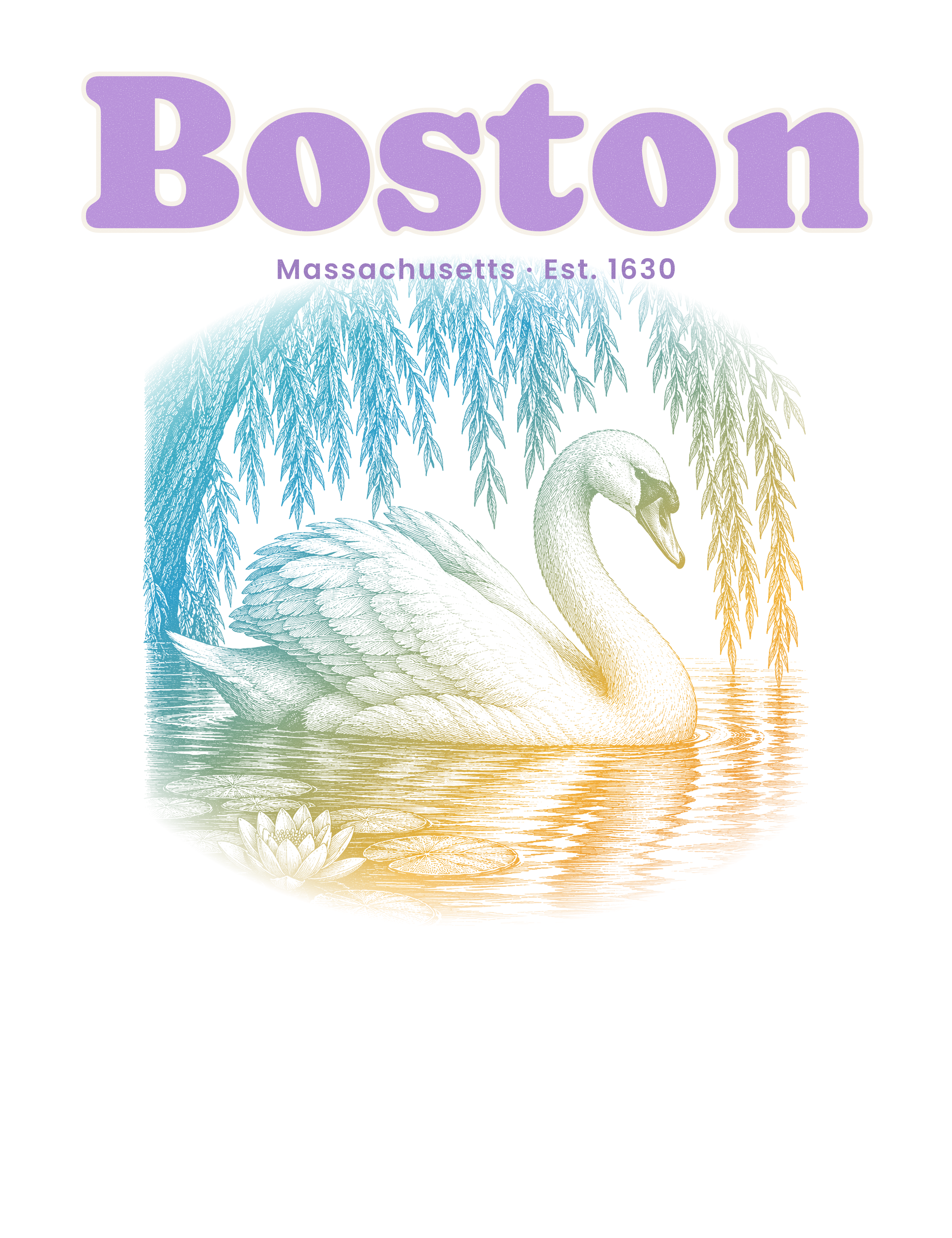 Boston Public Garden Swan artwork