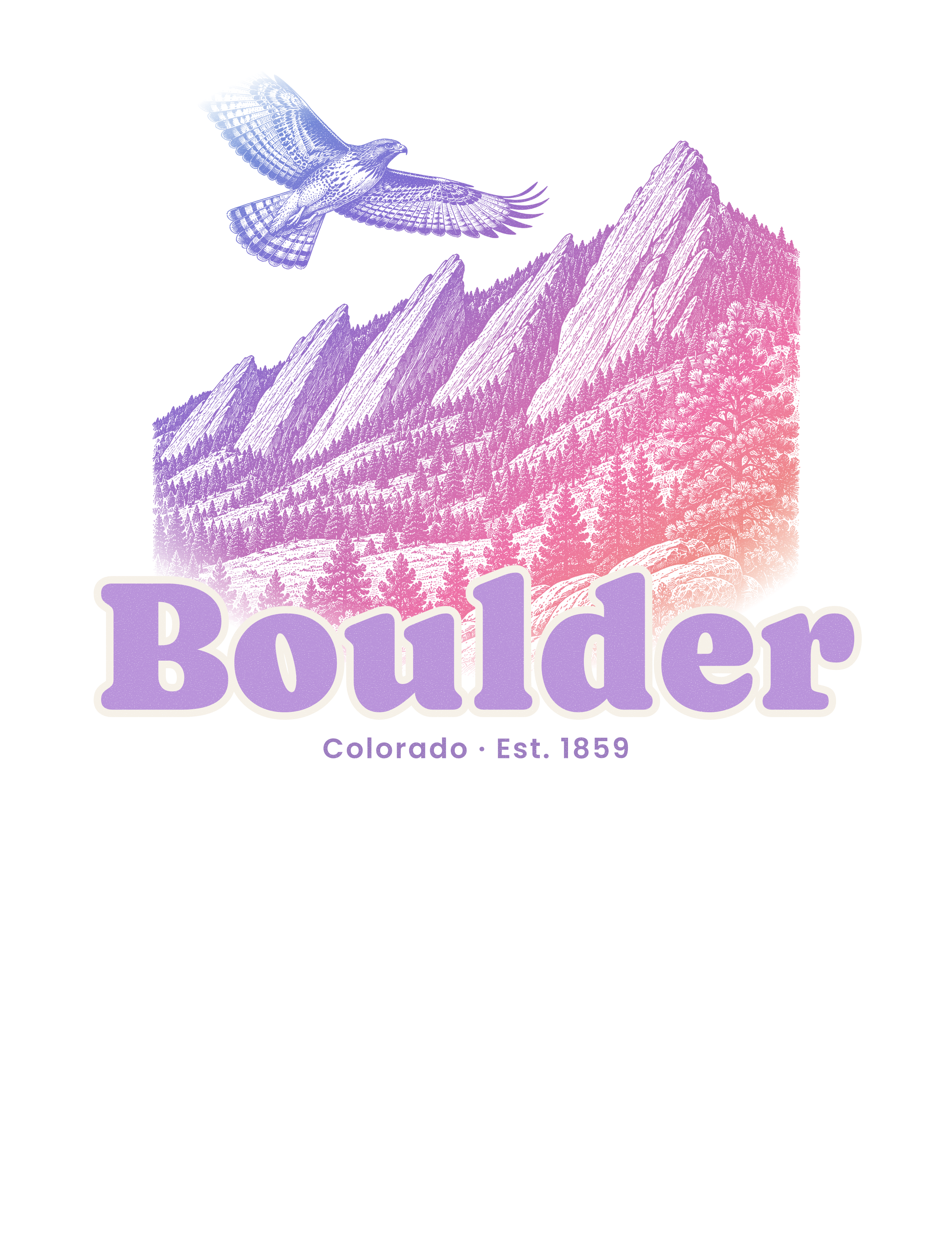 Boulder The Flatirons artwork