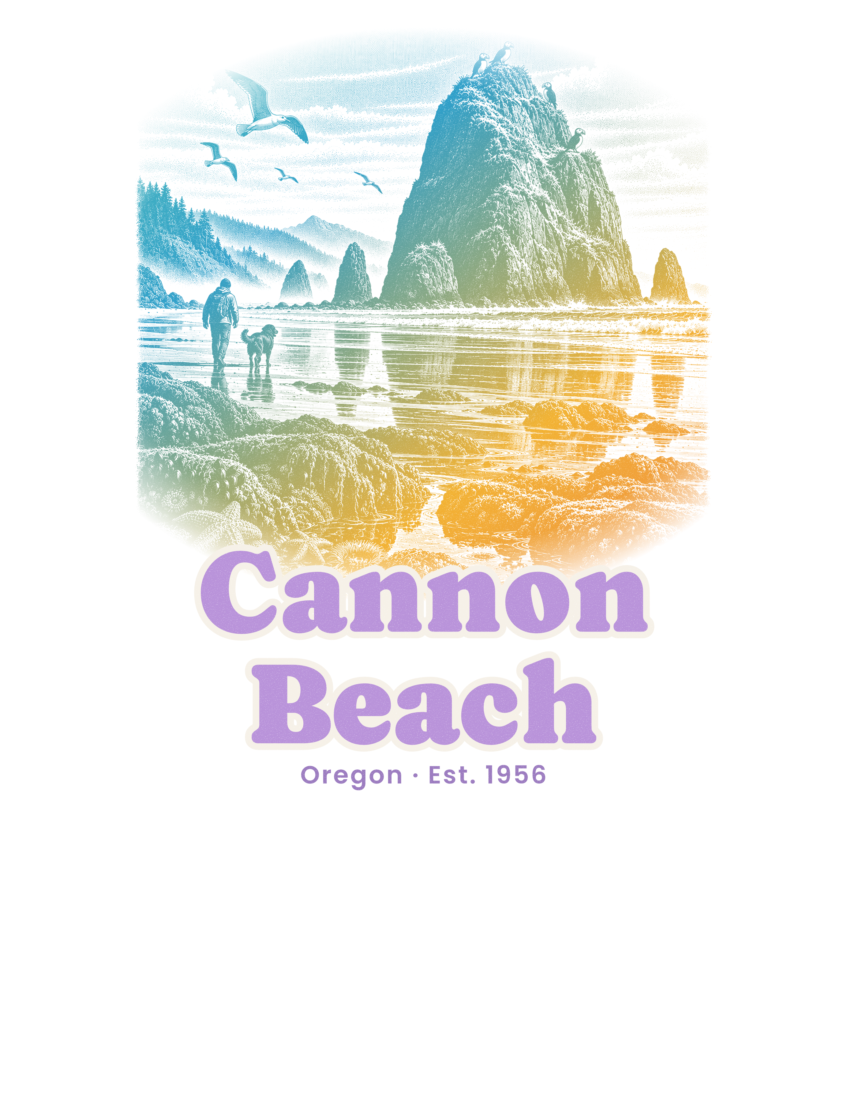 Cannon Beach Haystack Rock artwork