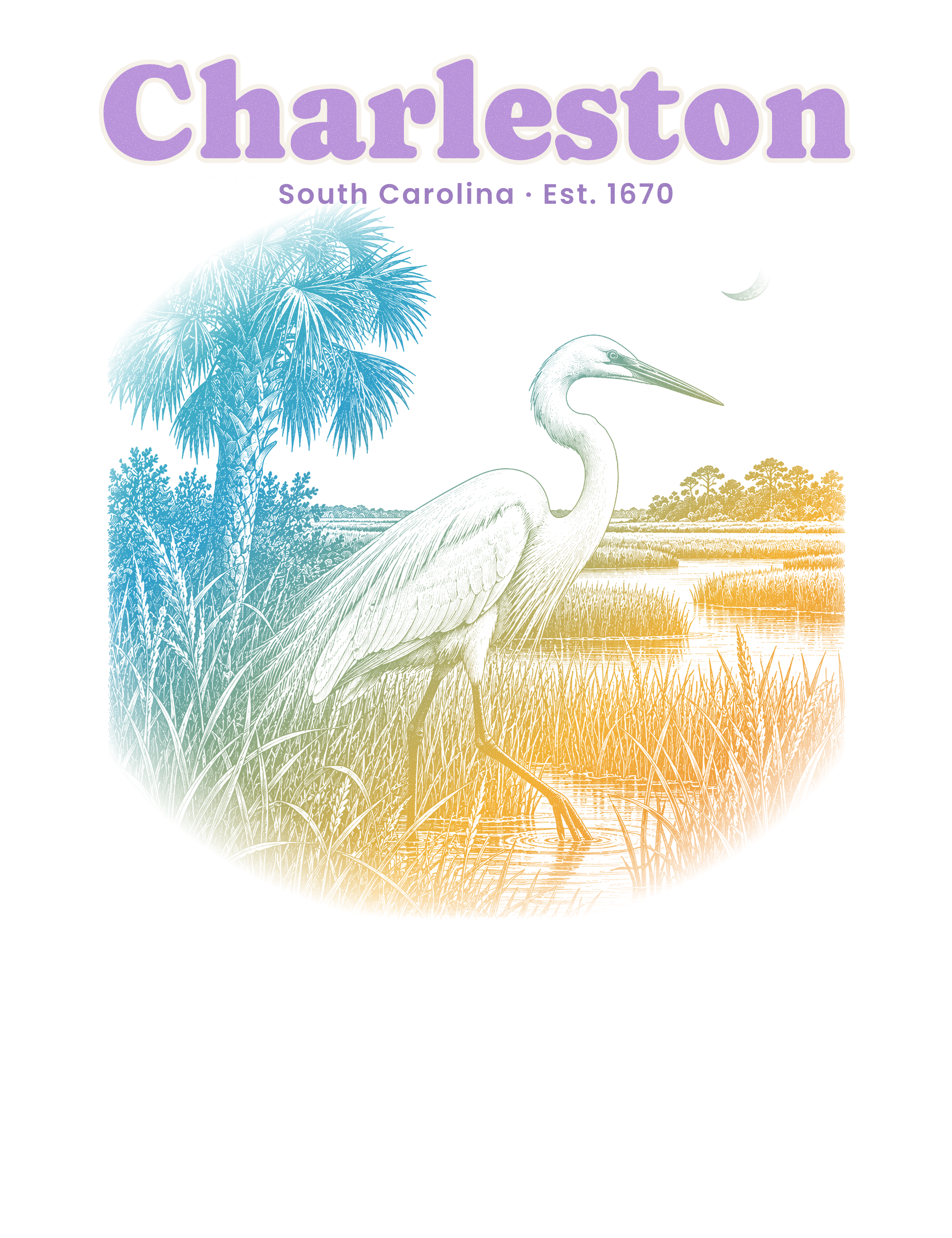 Charleston Marsh Egret artwork