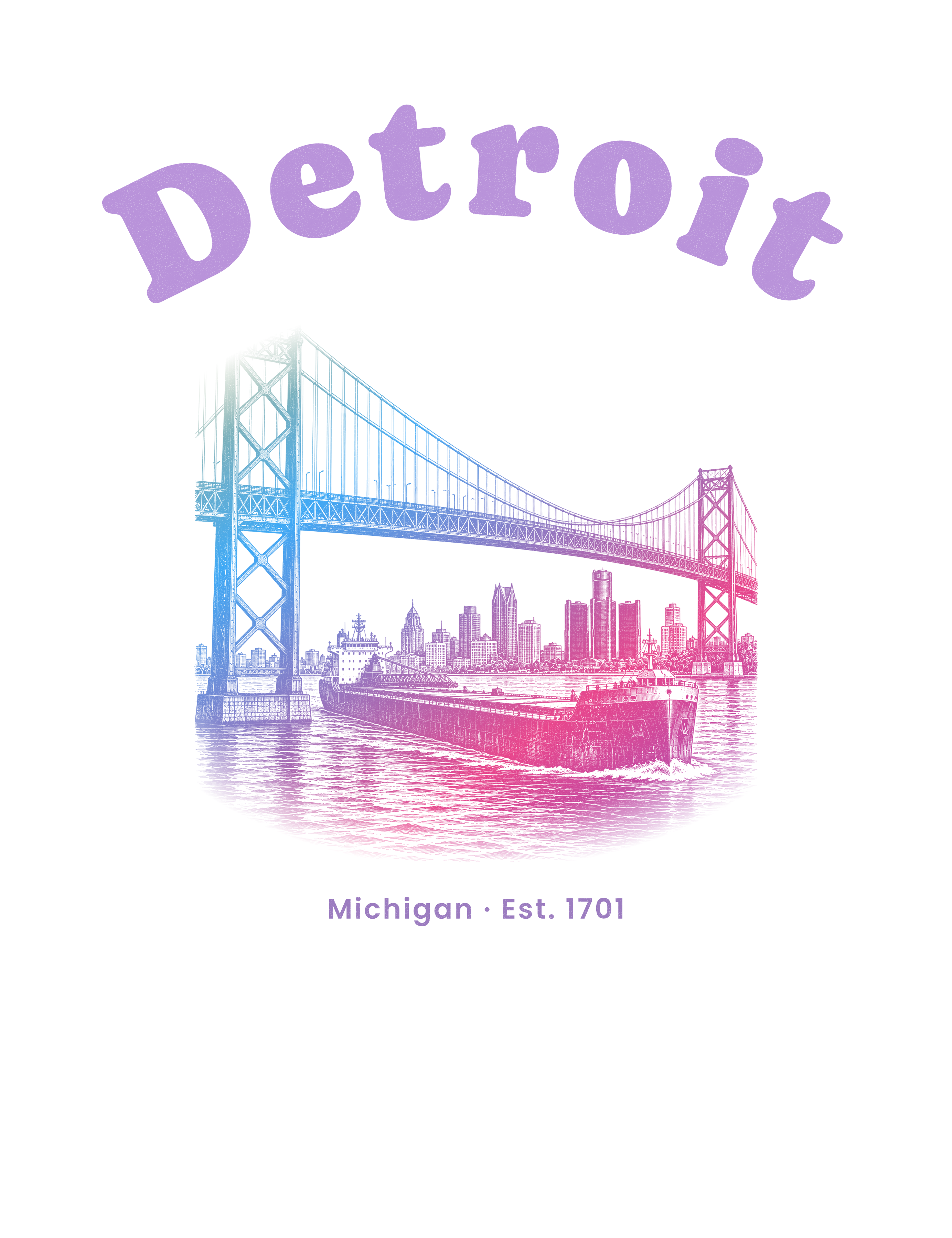 Detroit Ambassador Bridge artwork