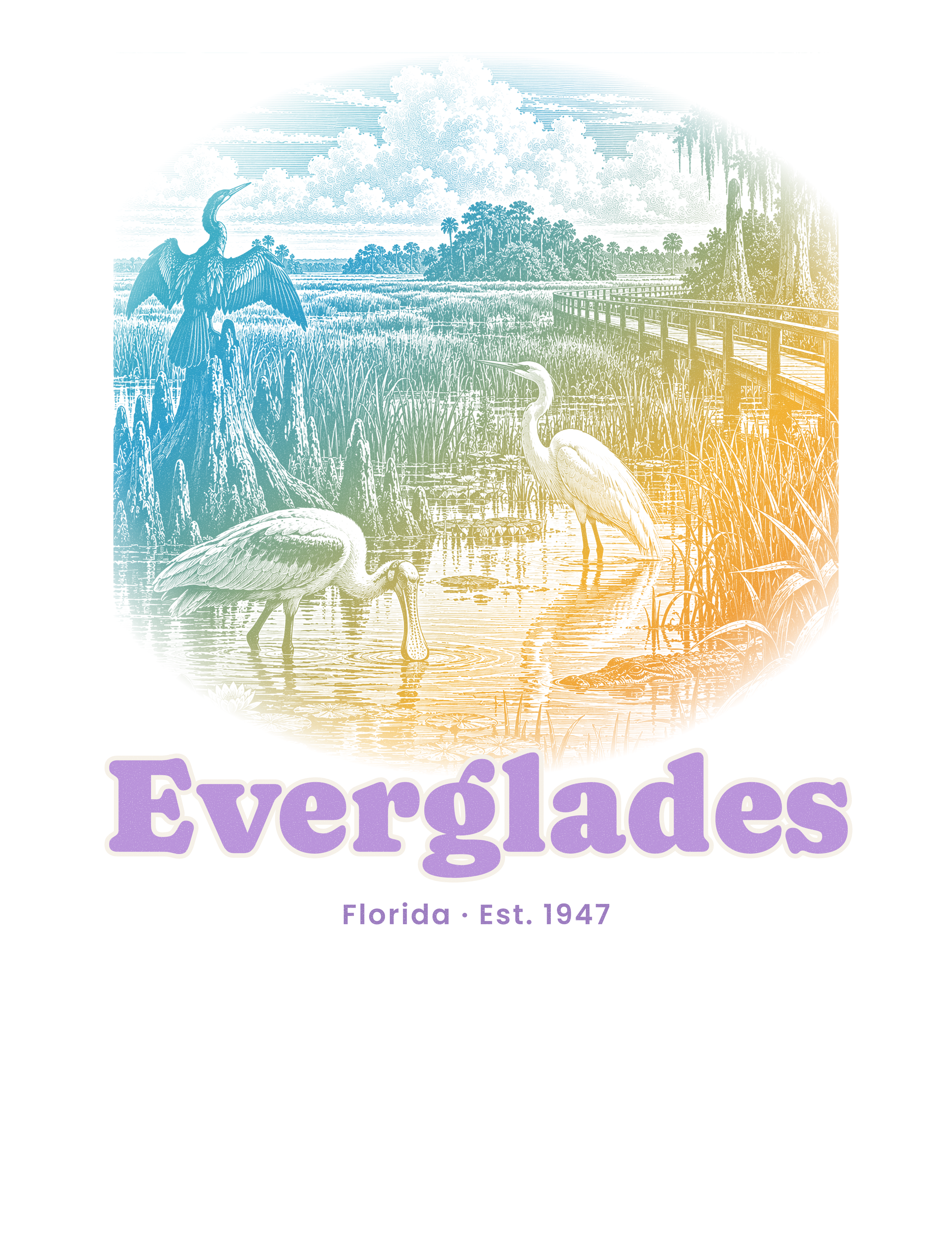 Everglades Wading Birds artwork