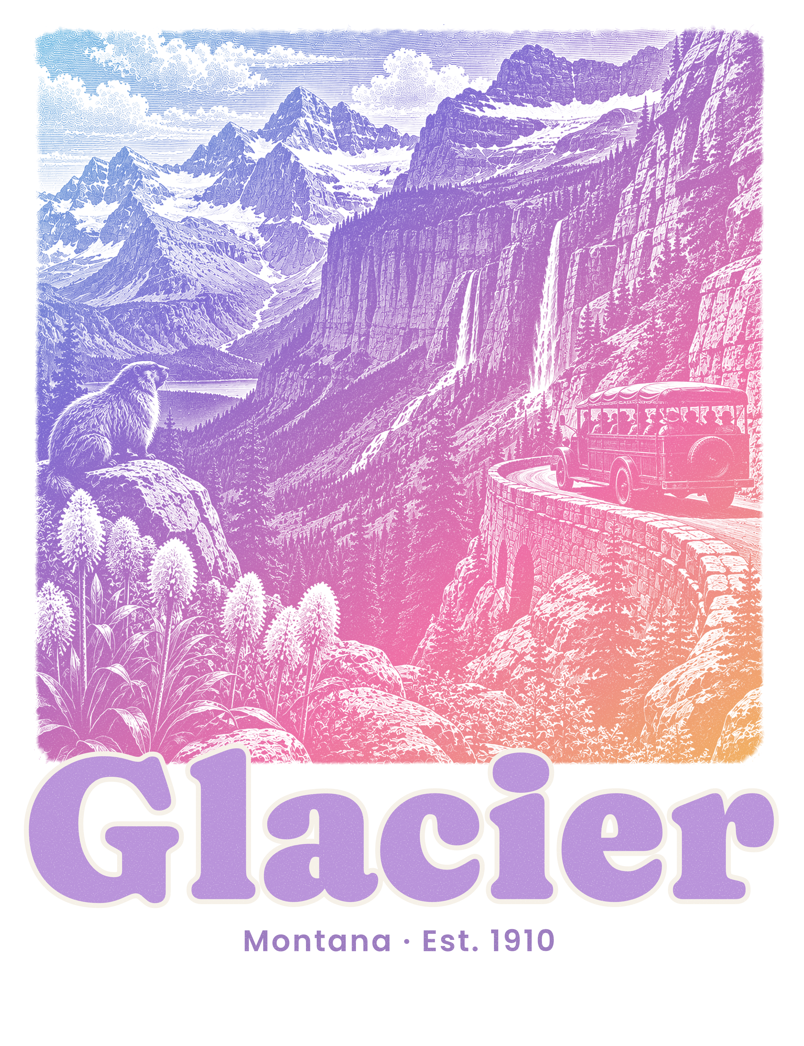 Glacier Going-to-the-Sun Road artwork