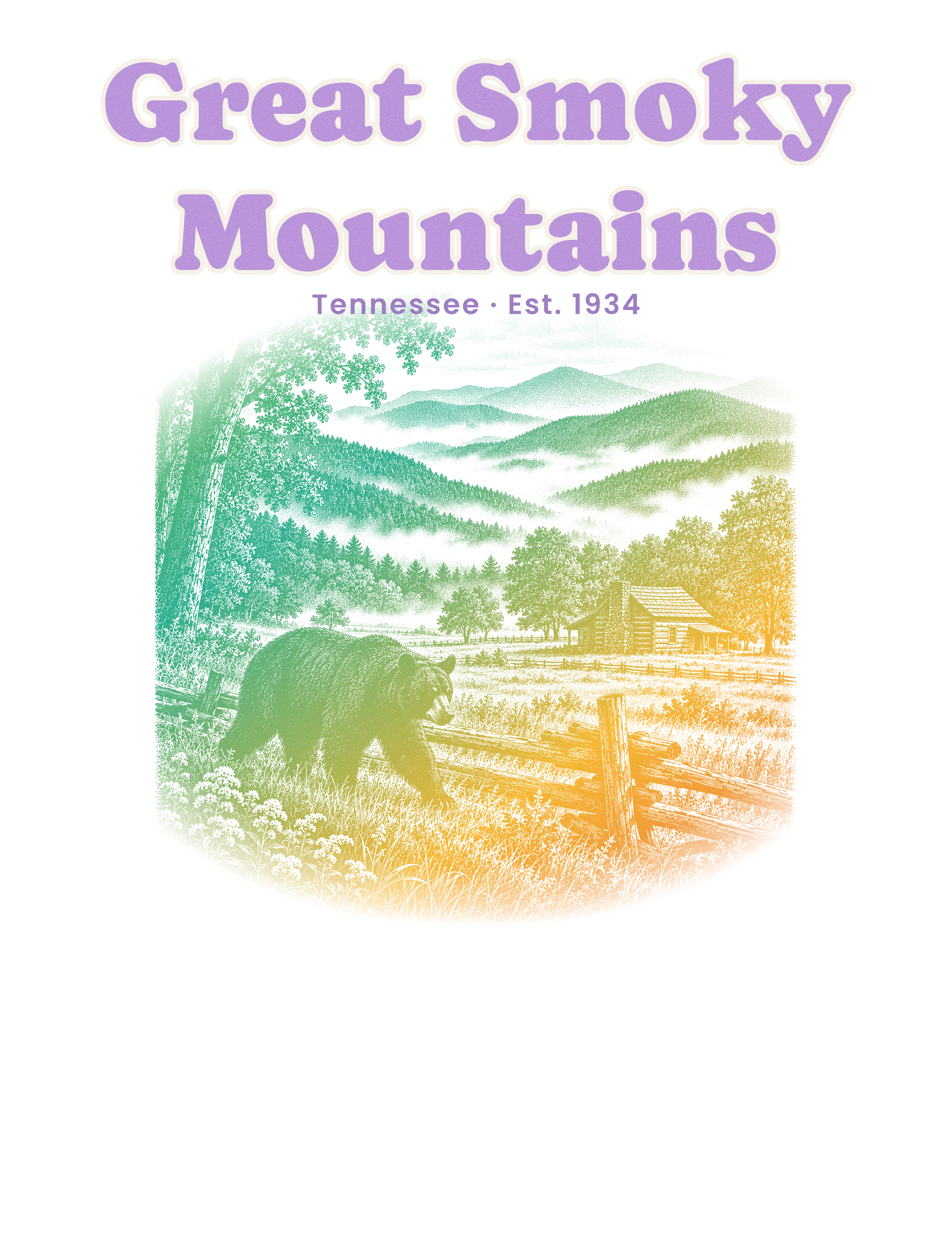 Great Smoky Mountains Cades Cove Bear artwork