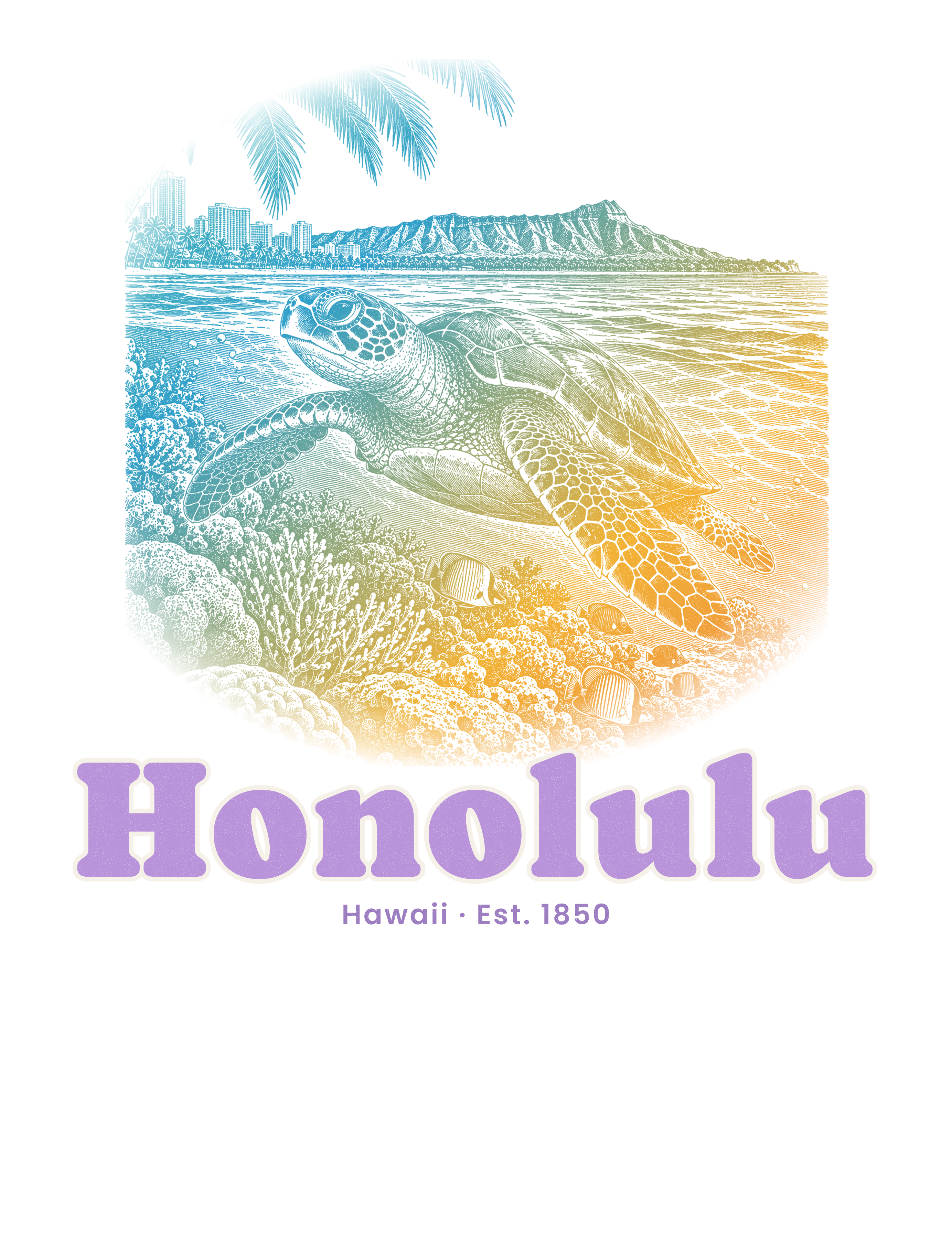 Honolulu Sea Turtle artwork