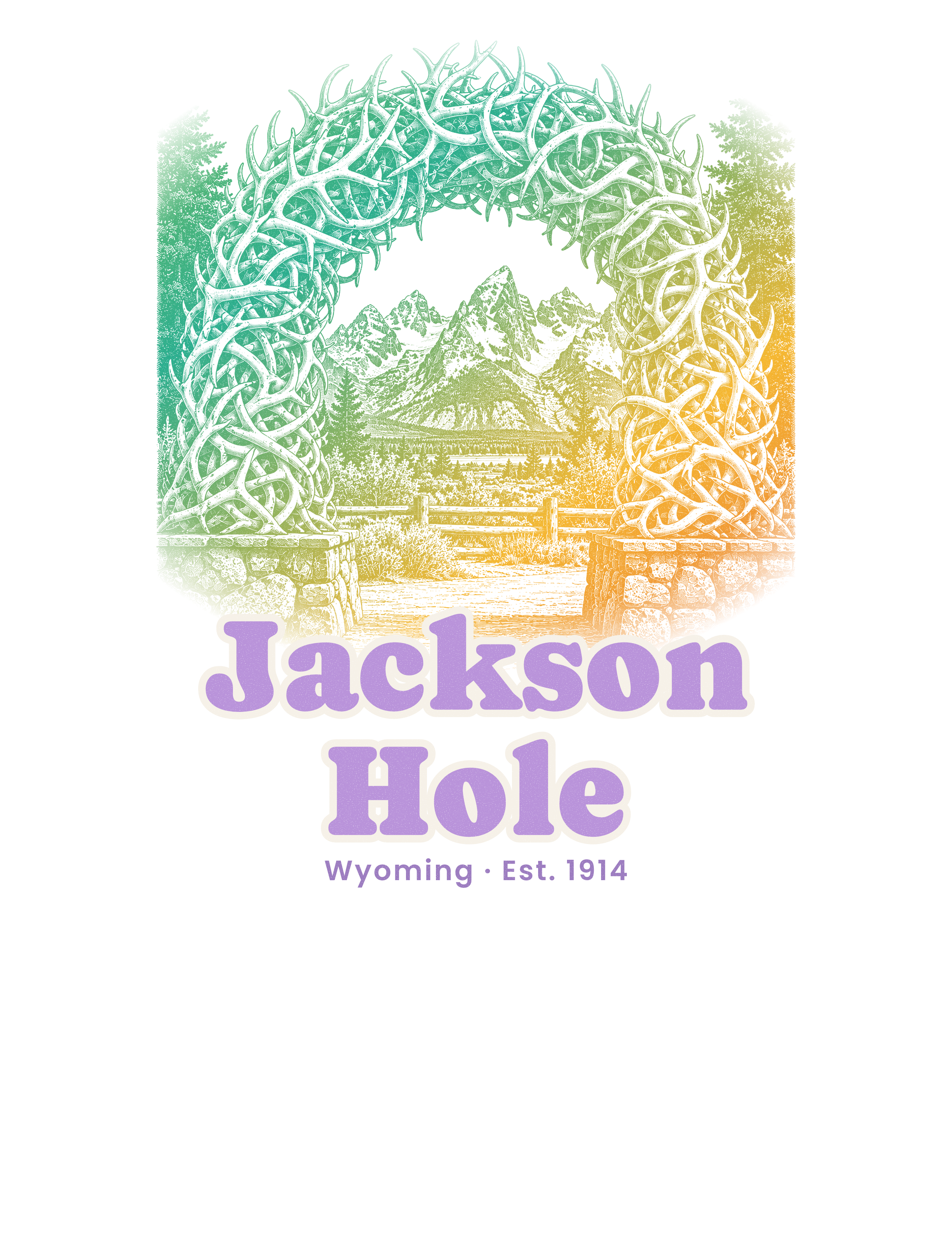 Jackson Hole Antler Arch artwork