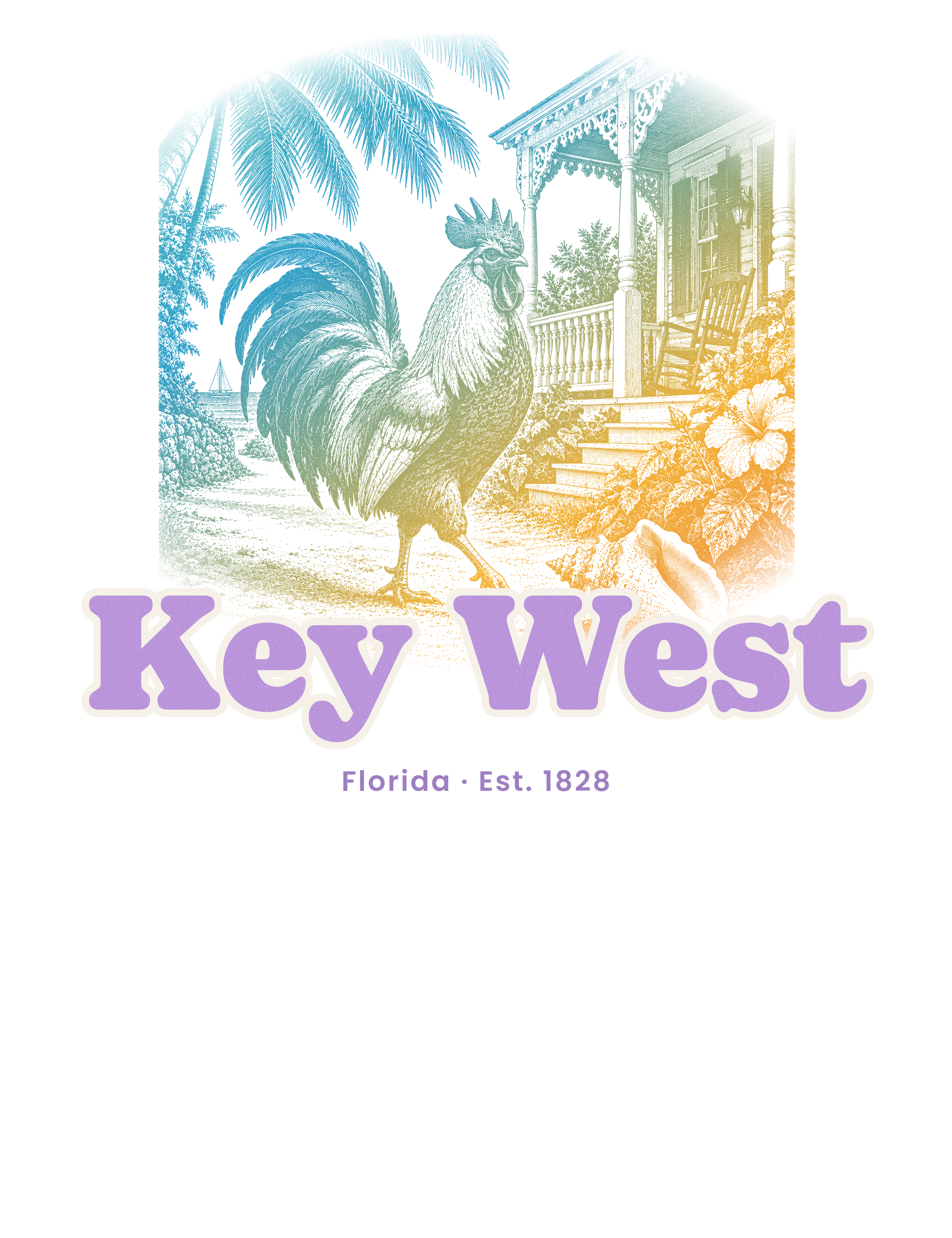 Key West Rooster artwork