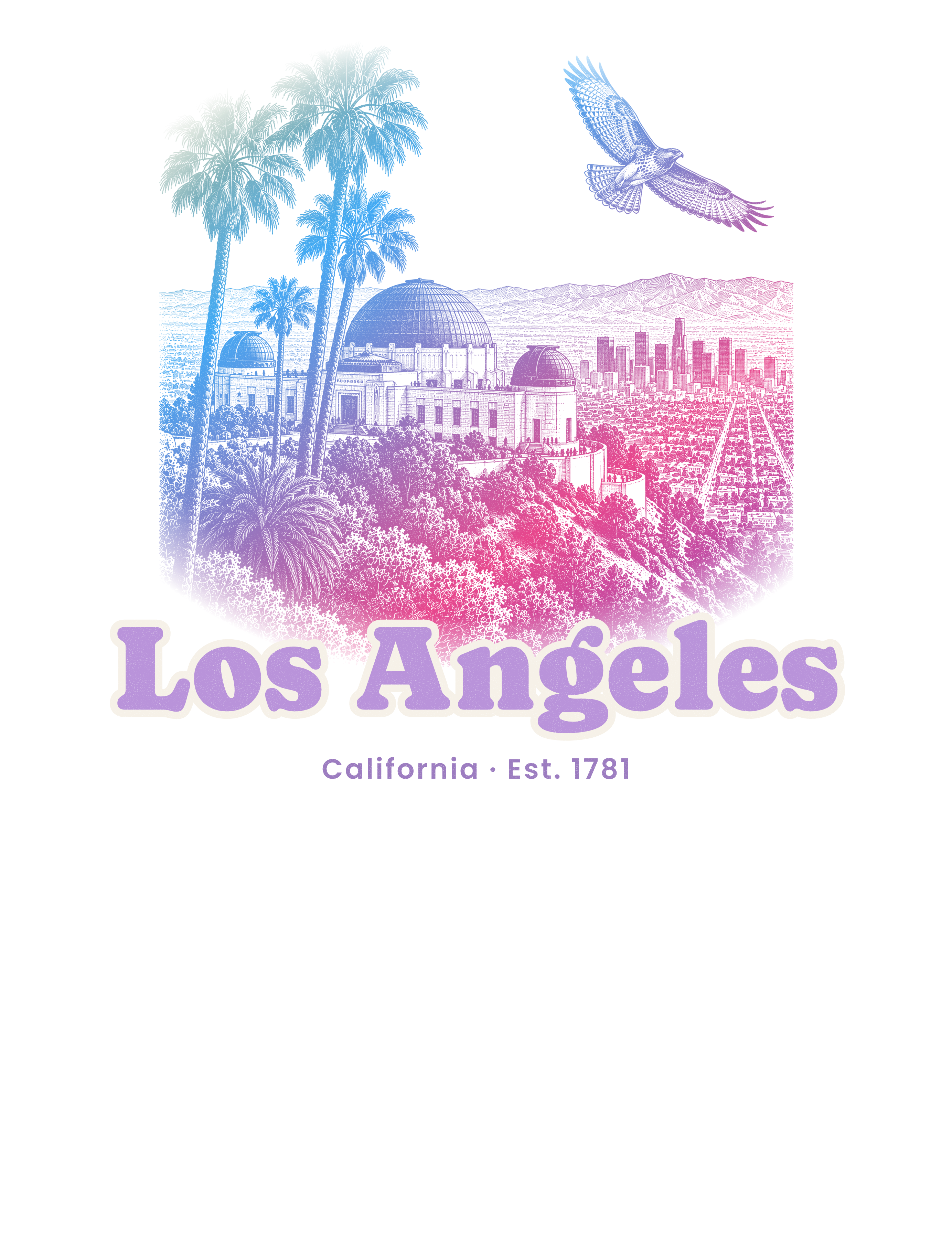Los Angeles Griffith Observatory artwork