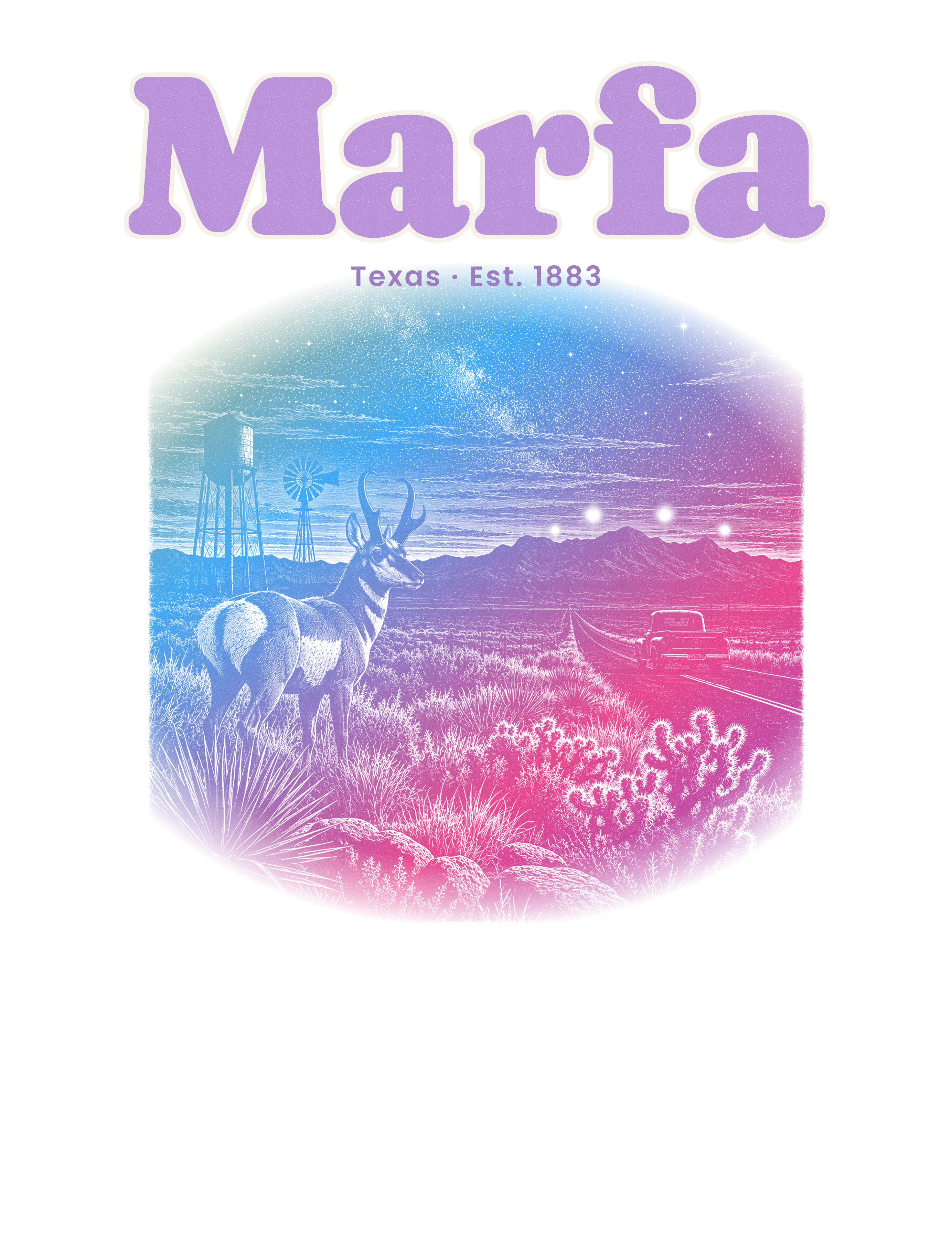 Marfa Desert Lights artwork