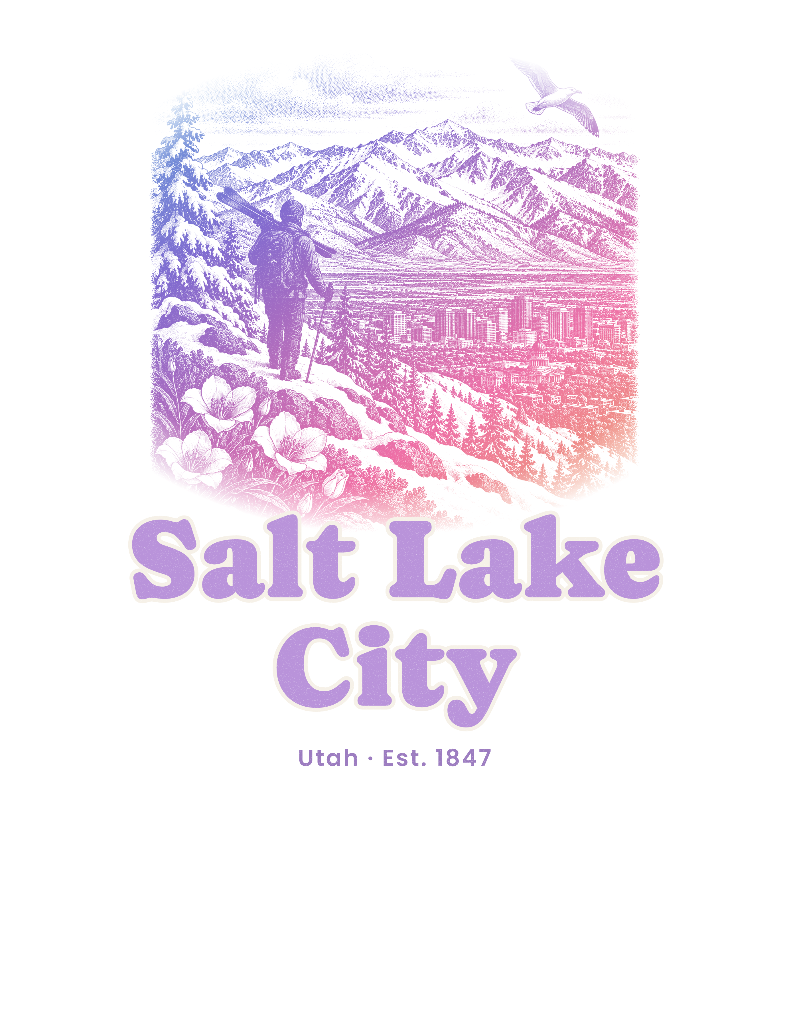 Salt Lake City Wasatch Winter artwork