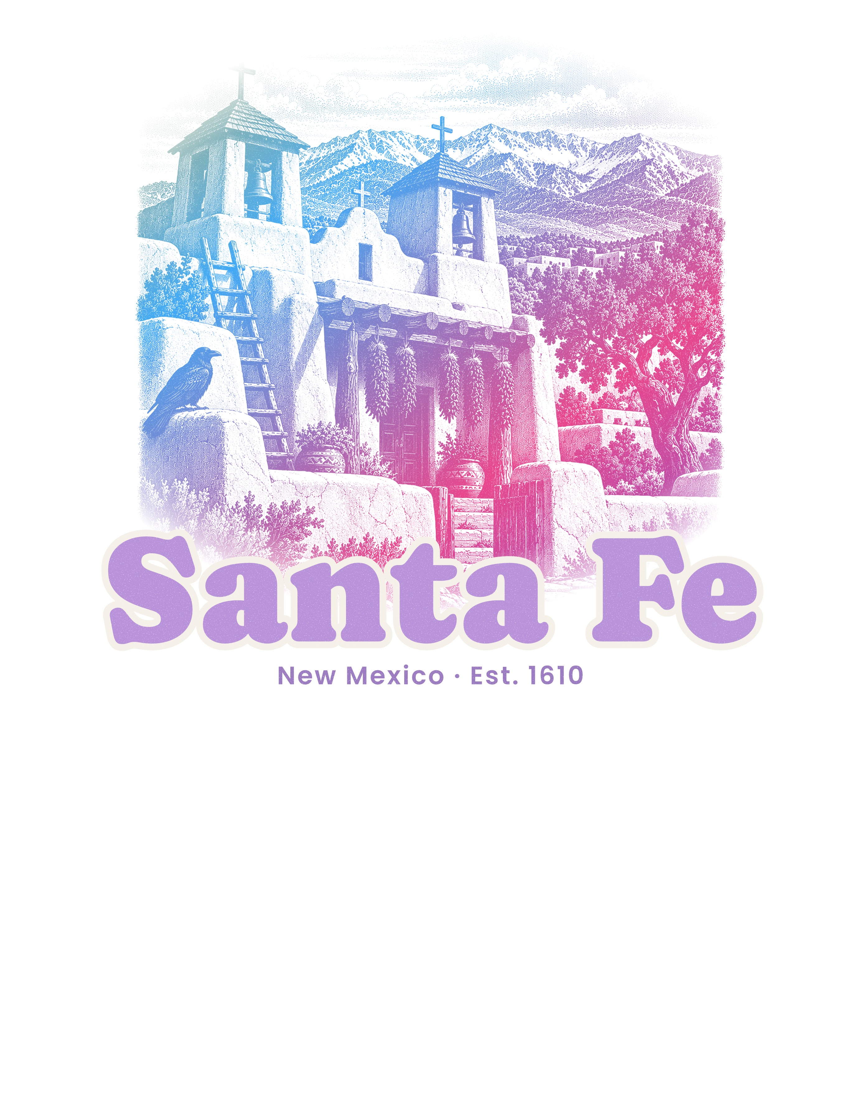 Santa Fe Adobe Church artwork