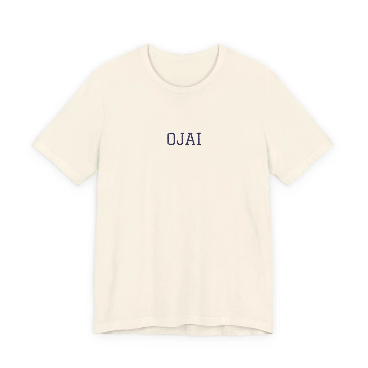 Ojai Varsity Embroidery Classic Tee in Natural