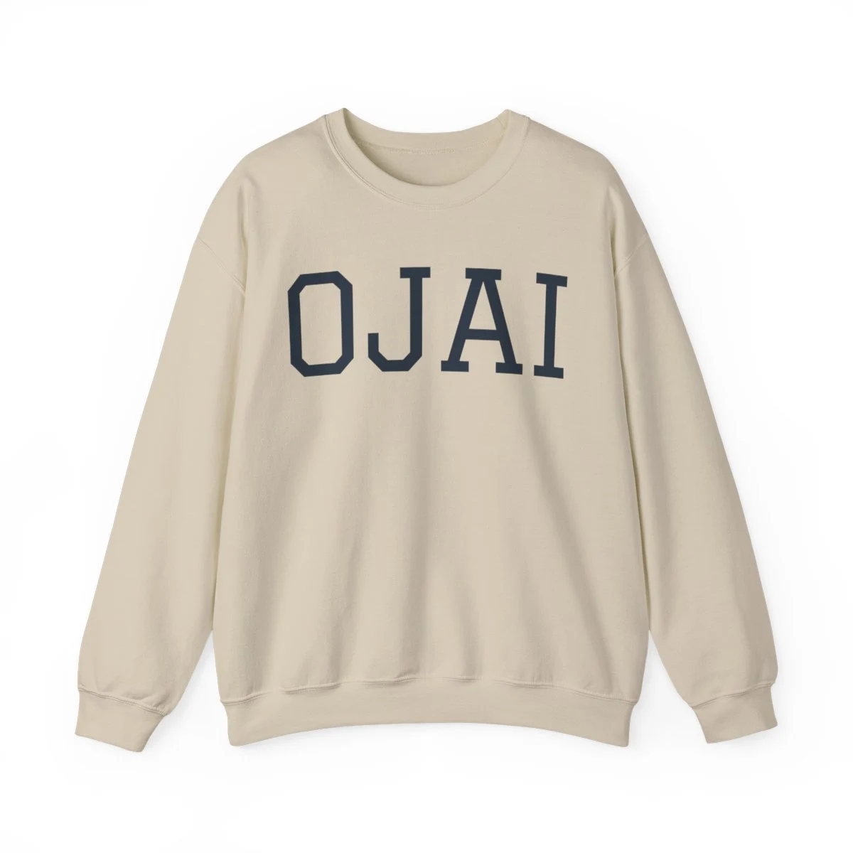 Ojai Varsity Crewneck Sweatshirt in Sand