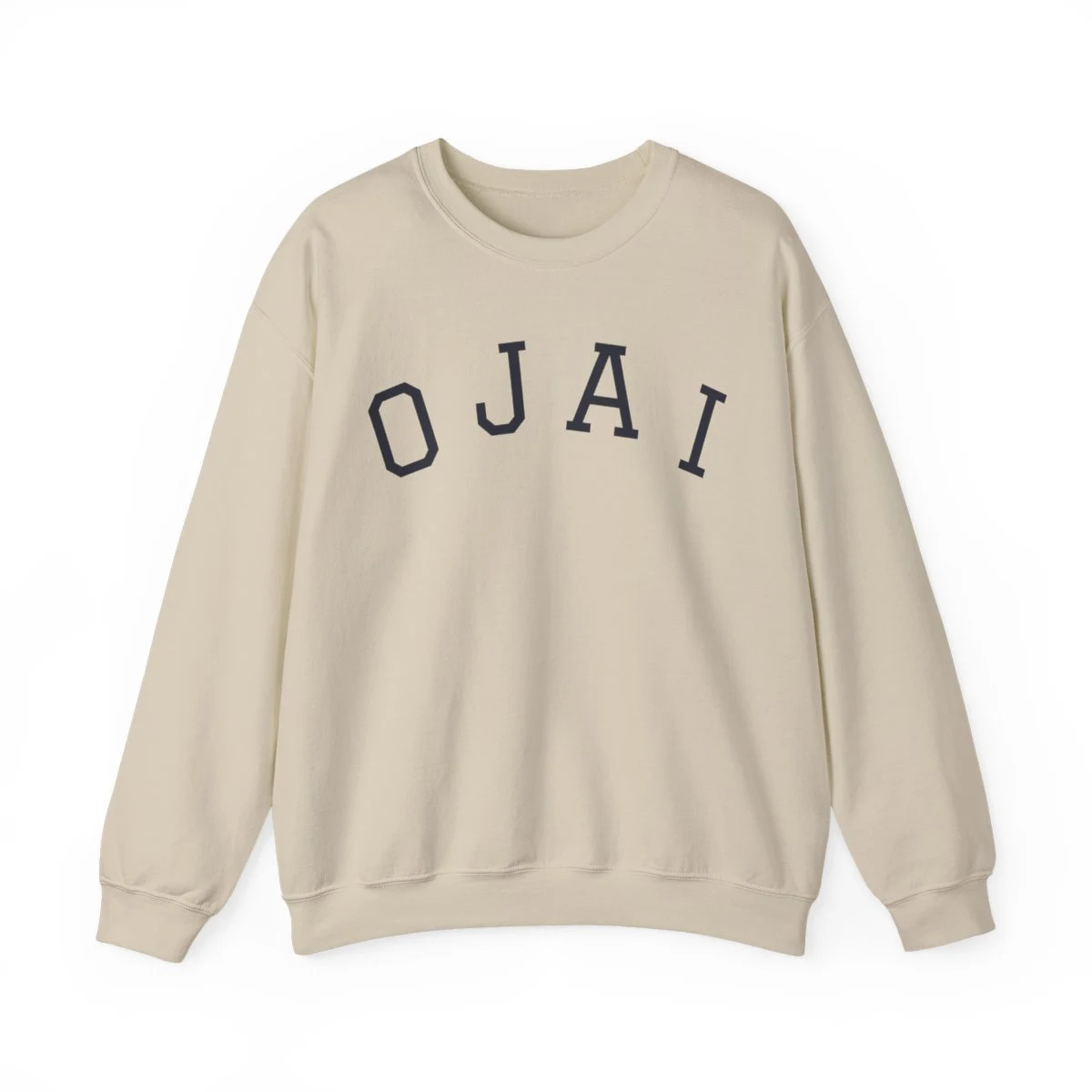 Ojai Varsity College Crewneck Sweatshirt in Sand