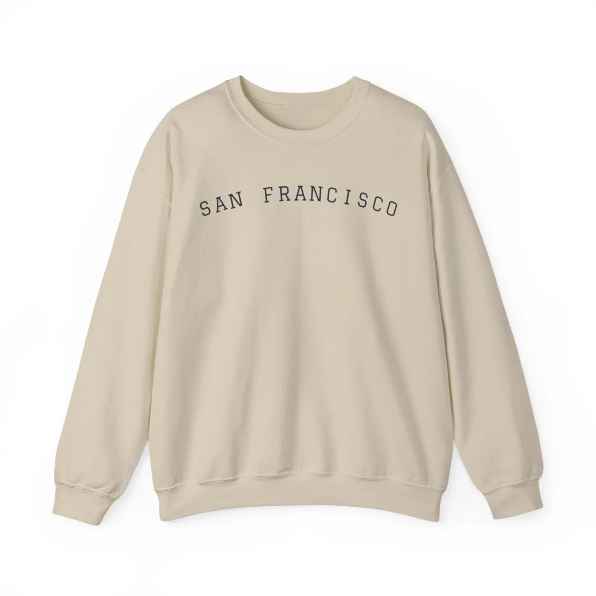 San Francisco Varsity College Crewneck Sweatshirt in Sand