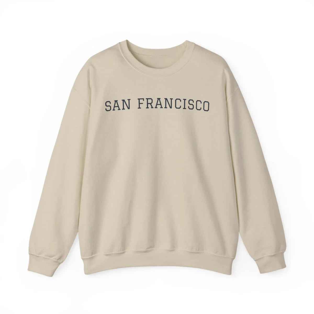 San Francisco Varsity Crewneck Sweatshirt in Sand